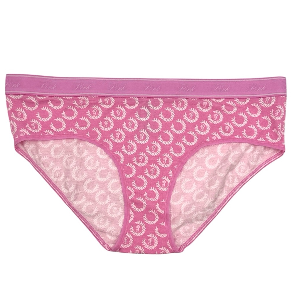 Pink Victoria’s Secret Logo Cotton Hiphugger Hipster Panty Underwear Size XXL